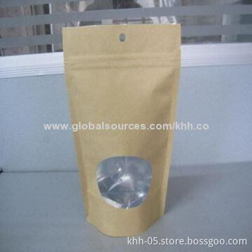 Food Bag, Made of Kraft Paper, Laminated with Aluminum Foil